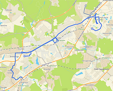 Карта маршрута №27 г. Одинцово